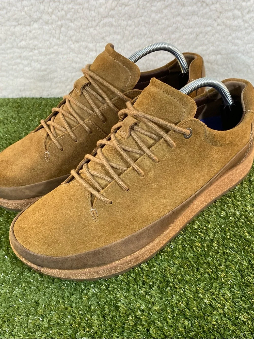 Birkenstock Honnef Low Sneakers Shoes Men's 44 / 11 Brown Tan Suede Cork Comfort